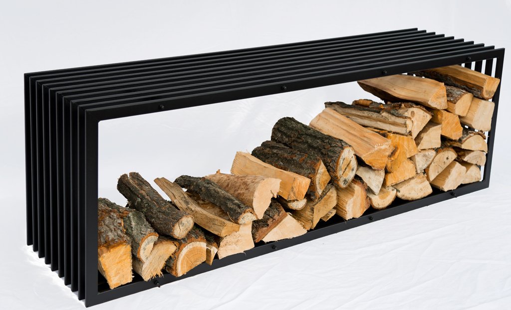 Kaminholzständer Bank D-Stil 150 cm Kaminholzregal 10104 Holzkorb Kaminholzhalter