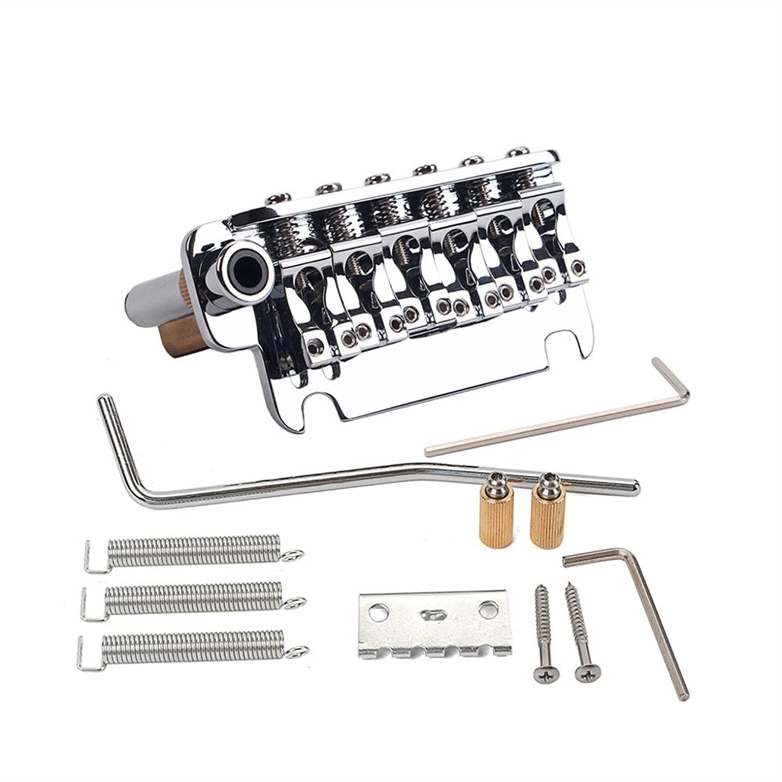 S T Sistema De Trémolo De Guitarra Eléctrica Brass Bridge + Sillines Conjunto Puente Guitarra