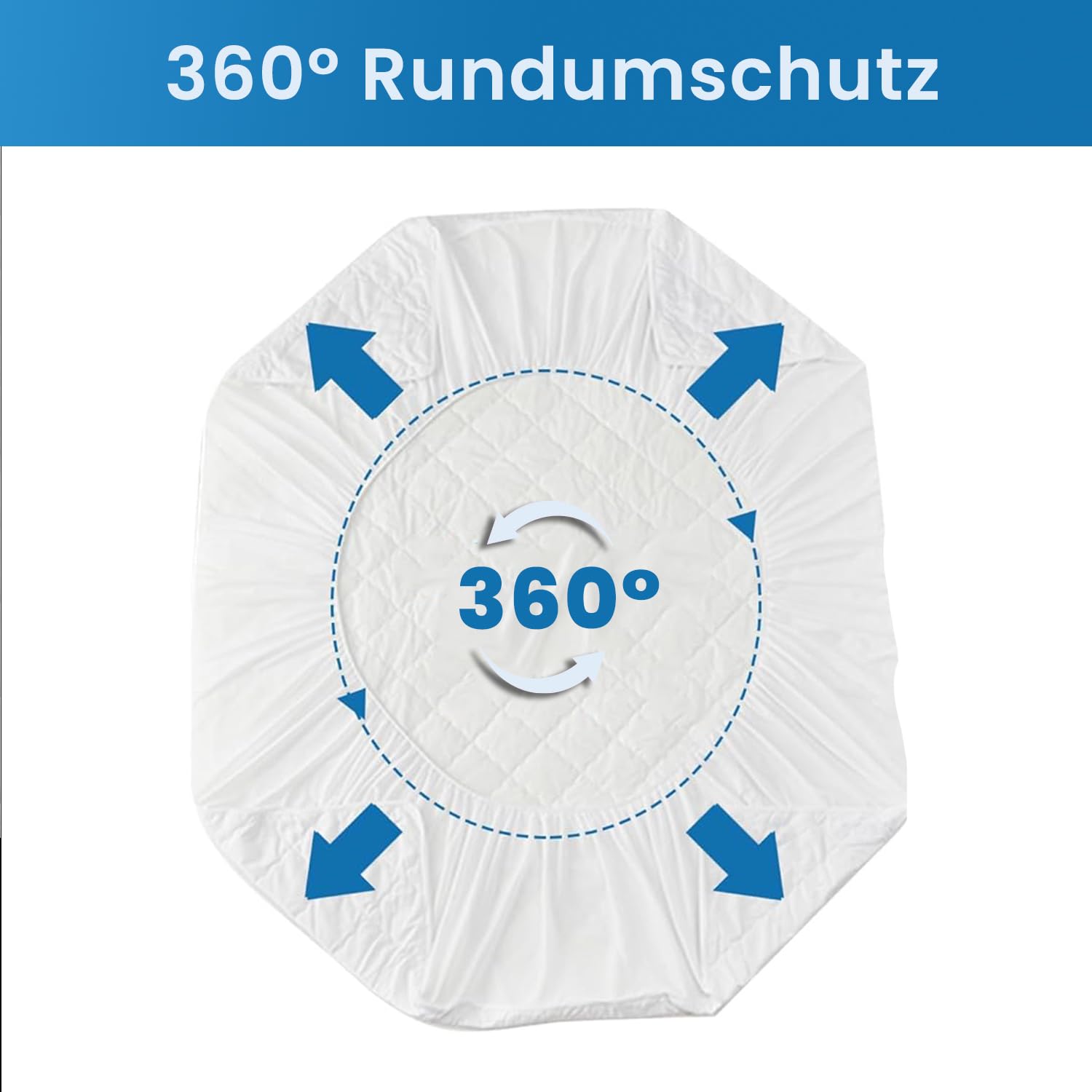 Livessa Gesteppte 200x220 Matratzenauflage wasserdicht, Weicher Mikrofaser-Matratzenbezug, Wasserdichter Matratzenschoner, Gesteppter Matratzenschoner dehnbar bis zu 30 cm (Weiß)
