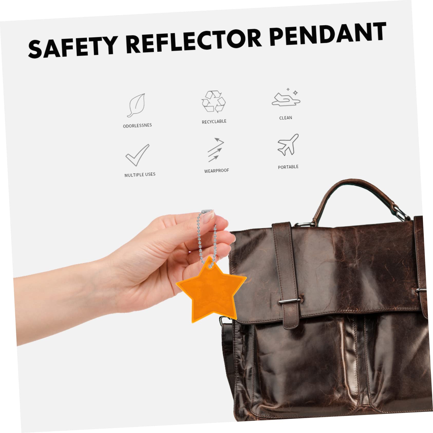 BESPORTBLE Llavero Juguetes Equipo Reflectante con Estilo Engranajes Reflectantes De Seguridad Colgantes Reflectantes Ligeros Flash Etiqueta Celosía Reflectante De PVC