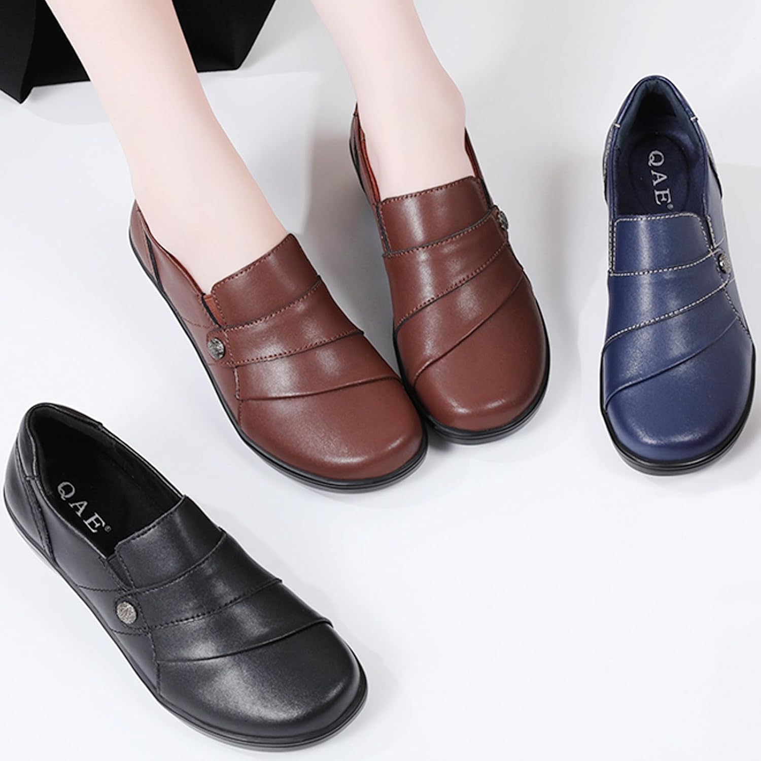 QAE Loafers for Women Orthopedic Shoes Comfortable Slip On Loafers Women's Dress Work Business Casual Shoes - Image 7