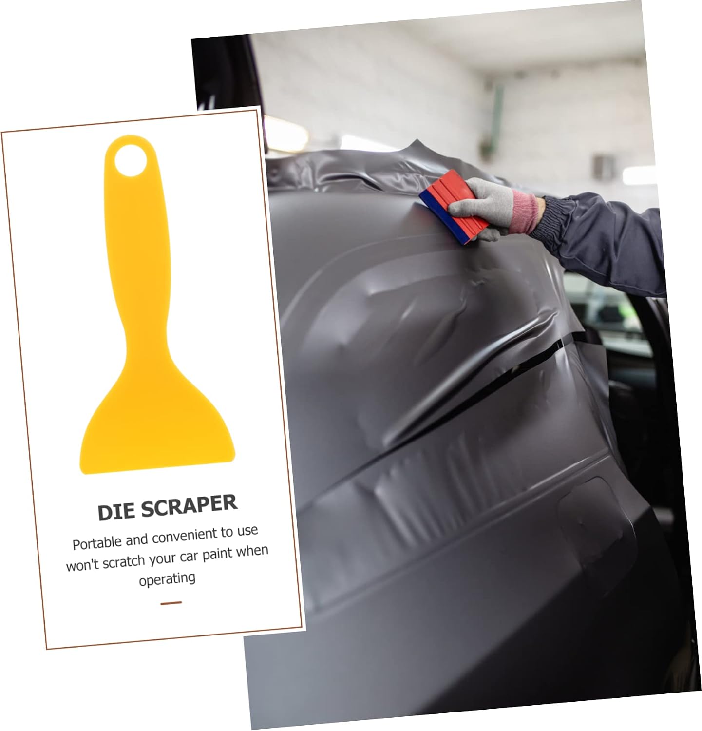 25pcs Car Window Film Squeegee Yellow Vinyl Wrapping Scraper Tools for Easy Adhesive Removal and Application Car Gadget for Home and Shop Use