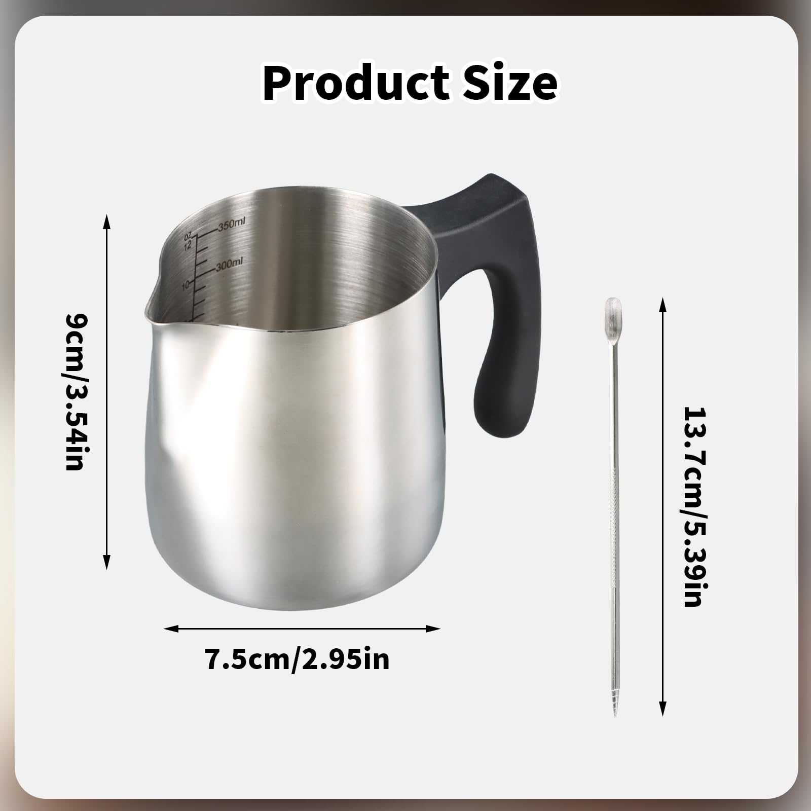 Brocca Barista Professionale Brocca Per Schiumare Latte In Acciaio Inox 600 Ml - Con Beccuccio Per Latte Art, Misurazioni Interne, Per Cappuccino E Bevande Acciaio Inox 304 Resistente