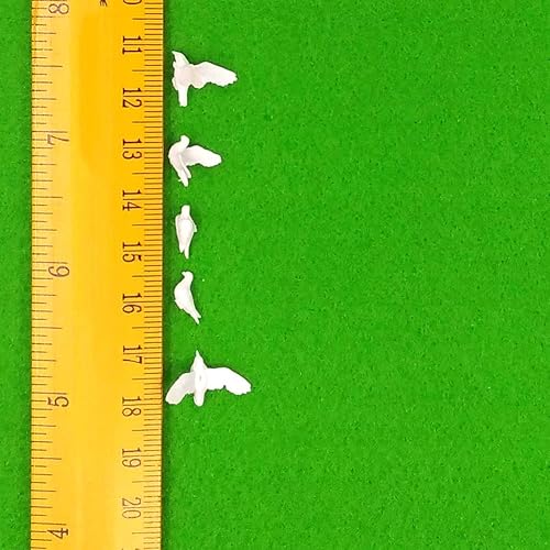 Miniatura 2 de CWBPING 24pcs Modelo Train Railway Plástico Pájaros Pequeño Figura Juguete Modelo Dove Pájaro de Paz Escala 175 OO