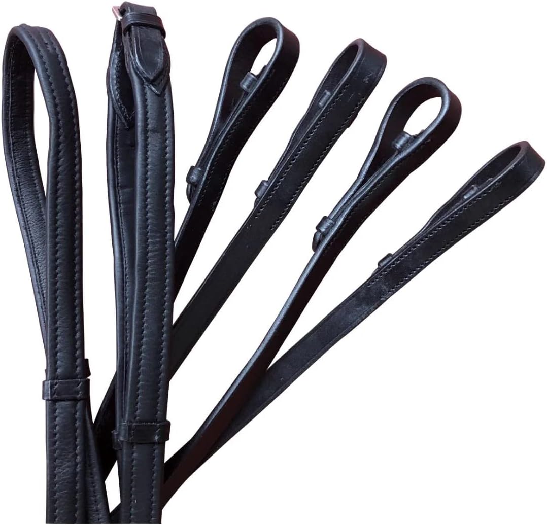 Lumiere Equestrian 'Adeline' Luxury Leather Bridle - (Double) Black Full : Sports & Outdoors