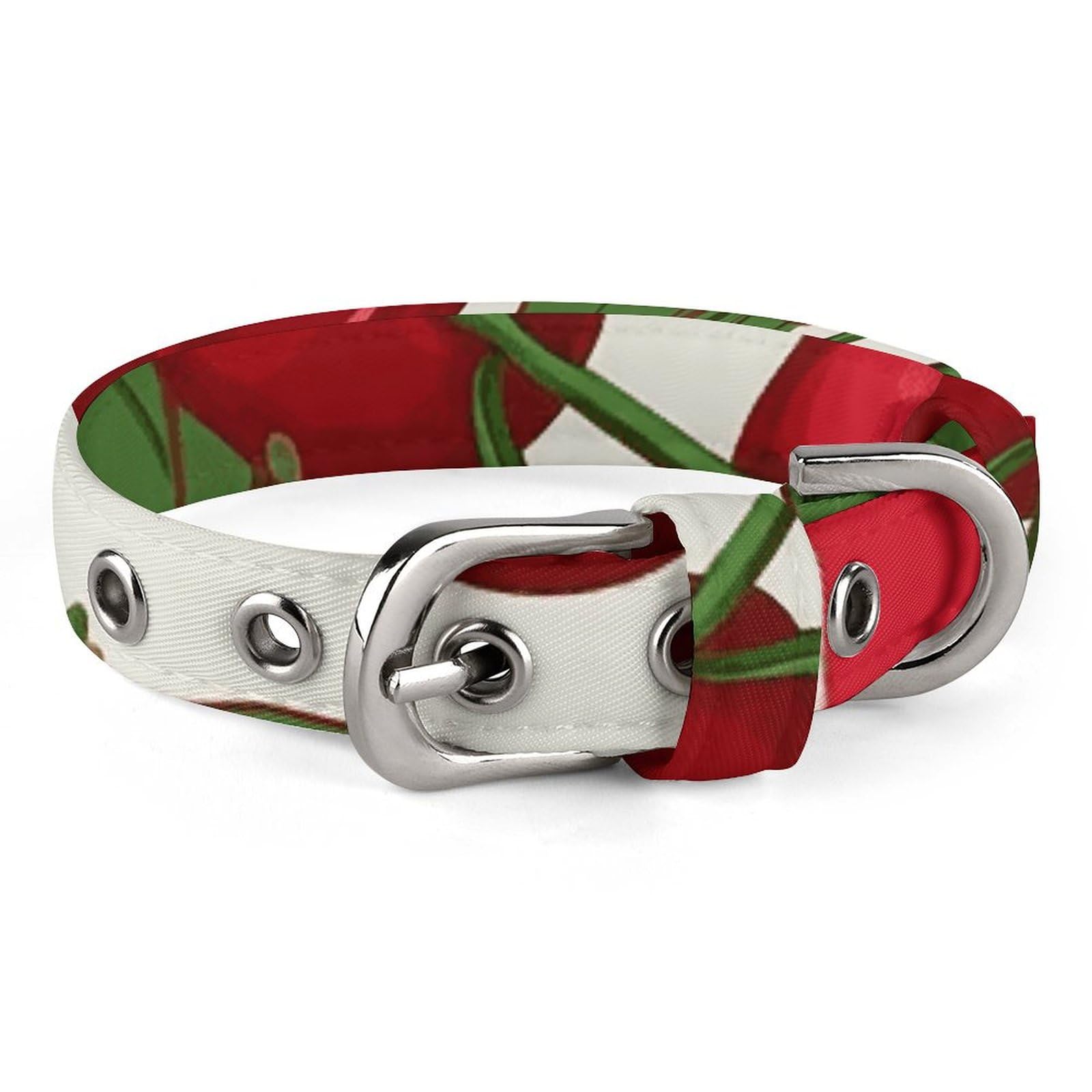 Collier réglable chiens et chats anti-irritation cerises rouges pour petite taille