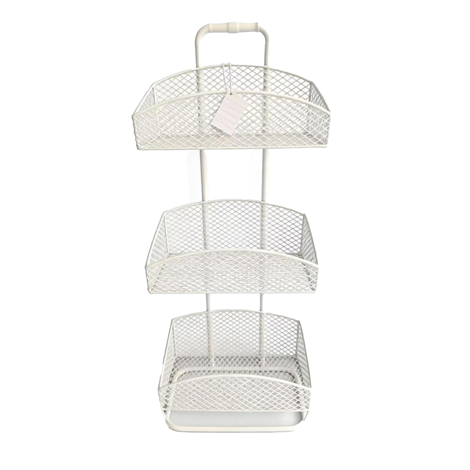 3-Tier Shower Caddy White Metal Wire Basket Organizer with Handle Bathroom Storage customized white