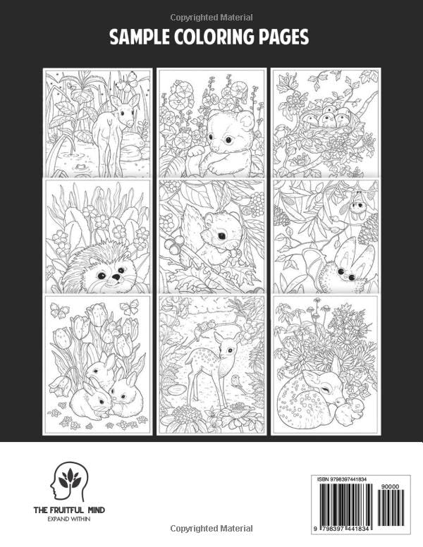 Miniatura 2 de Baby Animals Coloring Book Super Cute and Adorable Baby Woodland Animal Designs for Hours of Relaxation and Coloring Fun