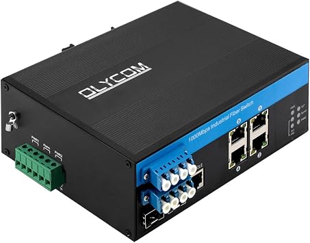 8 Port Bypass Managed Industrial Fiber Switch 4 Gigabit POE30W+ManagedL2+Bypass