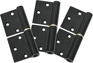 MOZCORN 3 Pack Versatile Hinges Lift-Off Door Hinge 5", Removable Lift Off Door Hinges Living Room Bedroom Flag Hinges, Matte Black