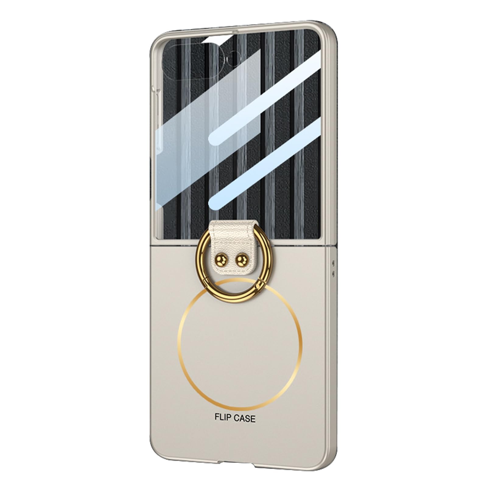 Magnetica Custodia per Samsung Galaxy Z Flip 8, Sottile Duro PC Glassata