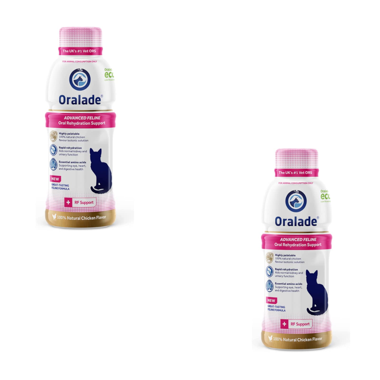 oralade RF Support Cat | Confezione Doppia | 2 x 330 ml | Alimento complementare per Gatti | per Il Supporto nelle malattie renali | Contiene Importanti elettroliti, liquidi e aminoacidi