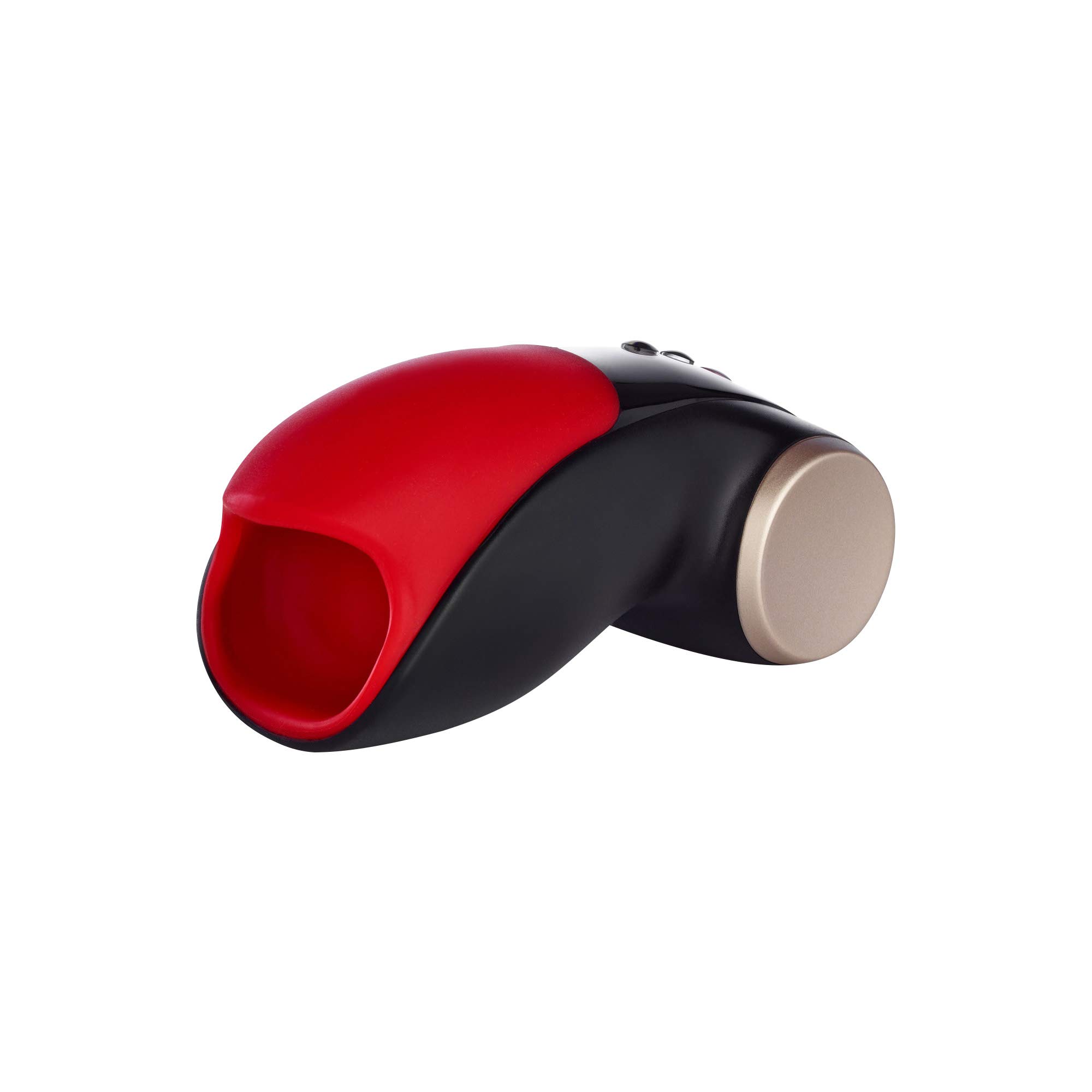 Fun Factory COBRA LIBRE II - Masturbatore elettrico, Massaggiatore automatico, Vibratore per uomo, Silicone, Nero/rosso