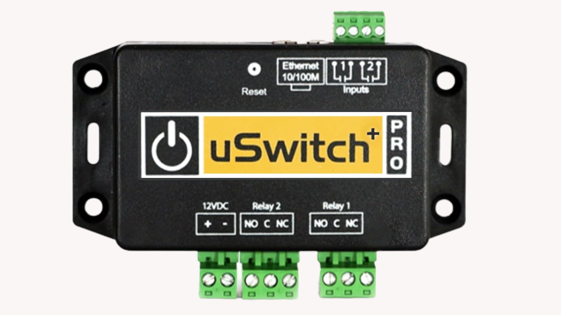 uSwitch Pro+ WiFi/Ethernet Relay by uHave Control with WPS (IP-SW2P+), Black