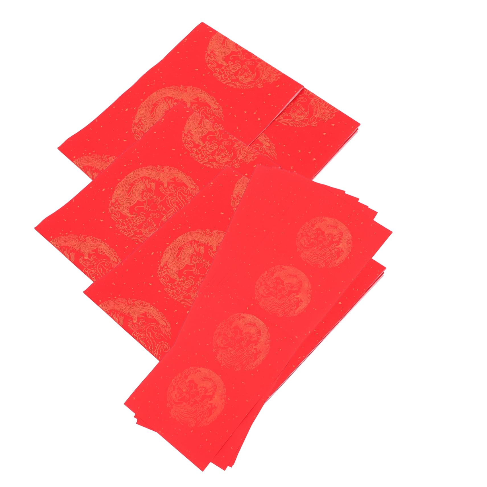 couplets Set， Chinese New Year Decoration,60 Pcs Blank Couplet Couplets Red Xuan Paper Spring Festival