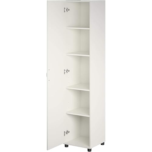 SystemBuild Callahan 16 Inch Utility Storage Cabinet in White