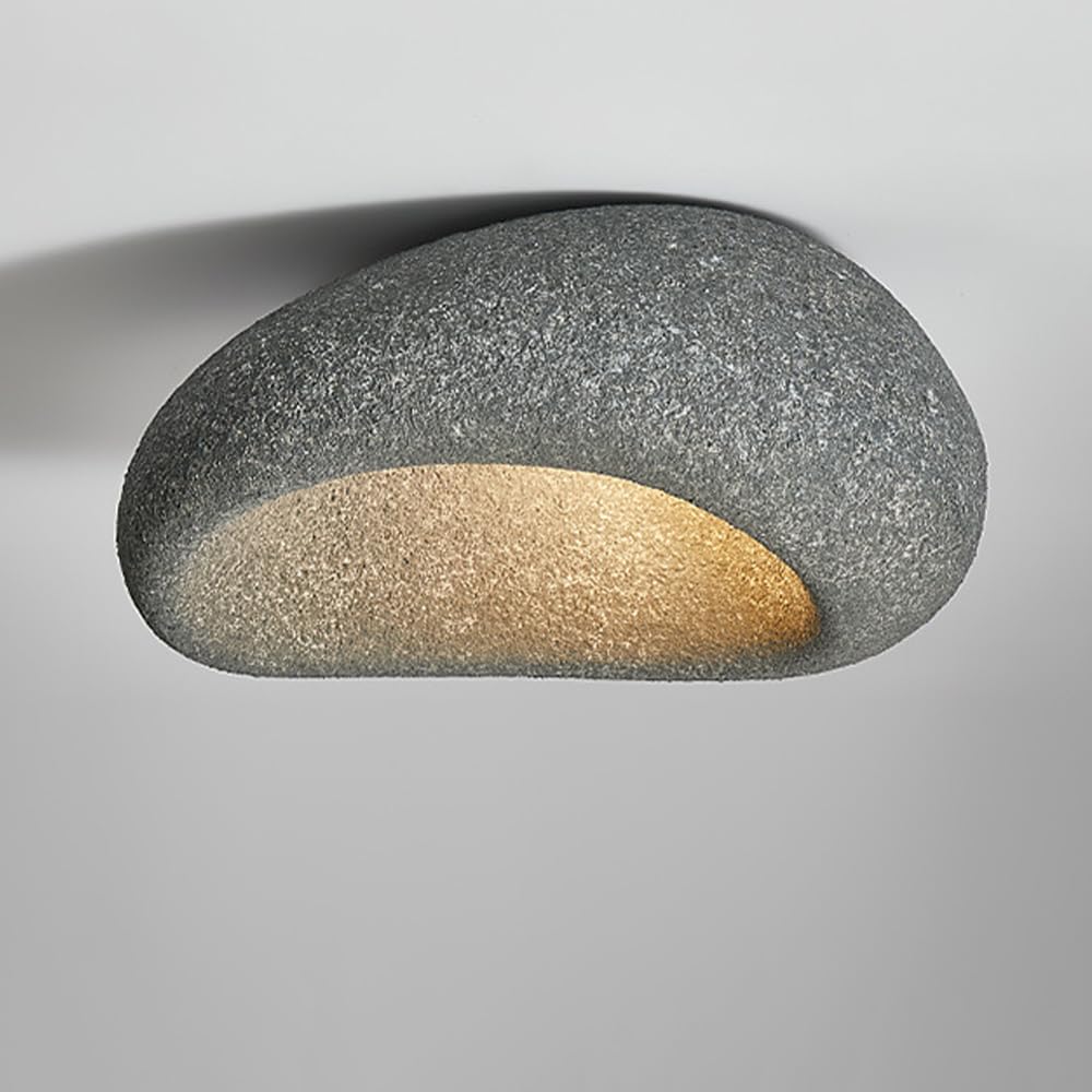 USMCPQVXN Ceiling Light Wabi Sabi Style Flush Mount Ceiling Lamp Nordic Chandelier, Geometric Close to Ceiling Lights E27 Lamps for Bedroom Living Room Home Shop Decor Lighting/E/45Cm