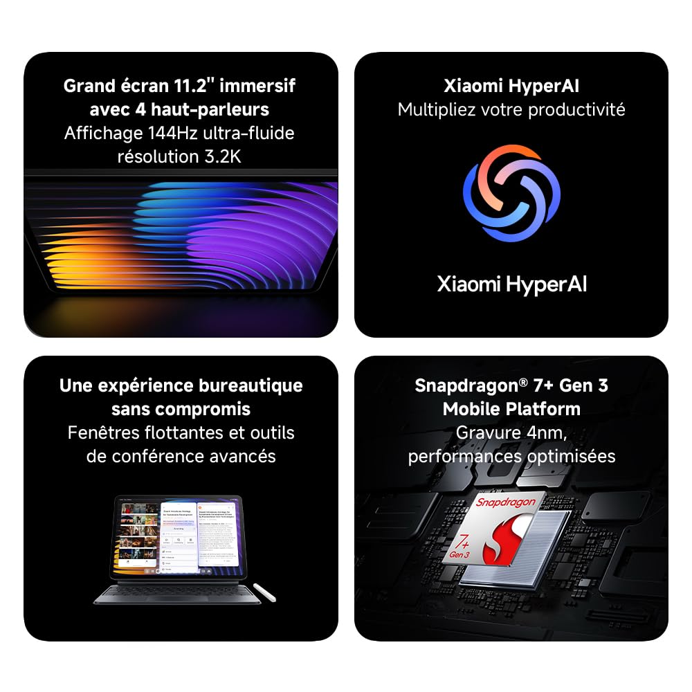 XIAOMI Pad 7 Tablet 8+128GB Green | 11.2 Inch Screen, 8850mAh Battery, 45W Turbo Charging, HyperAI, Charger Not Included