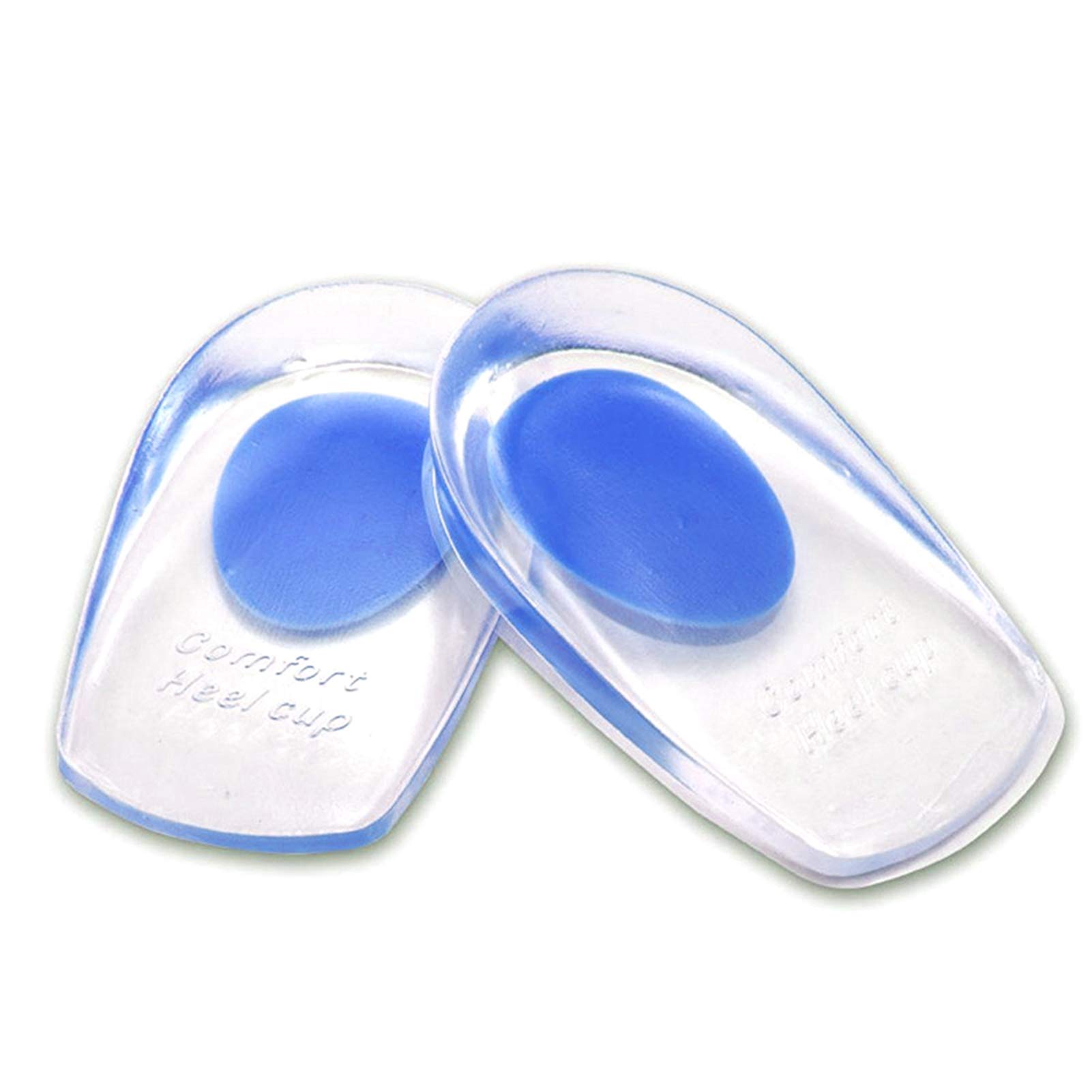 HingersHingers 1 Pair Silicone Gel Heel Cups Pads Shoe Inserts Soft -slip Foot Pain Relief Insoles Cushion Foot Care for Women and Men