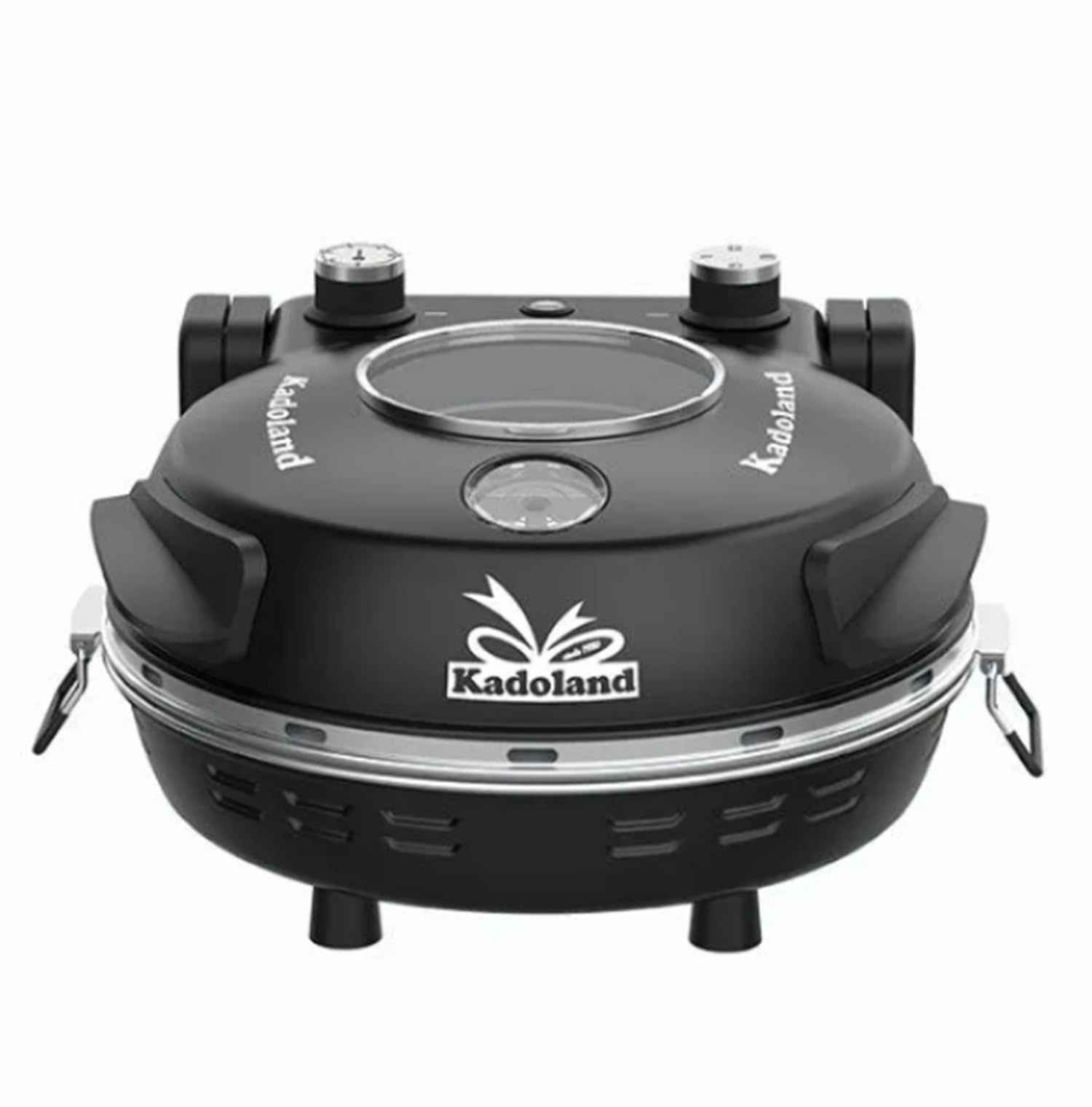 Kadoland Four à pizza multifonction 400 °C Ø 32 cm Pierre à pizza avec poêle en acier inoxydable – Pour pizza, Lahmacun, Pide