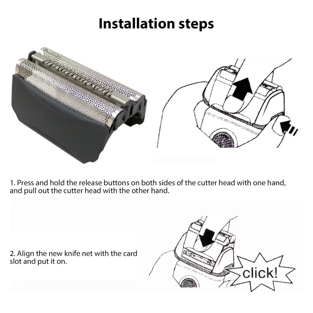 2024 Upgraded 51B Black Shaver Razor Foil Cutter Blade For Br-aun WaterFlex Series 530s-4, 550, 550s-3, 550s-4, 550cc-4, 560, 560s-3, 560s-4, 565cc-4,570cc, 570cc-3, 570cc-4