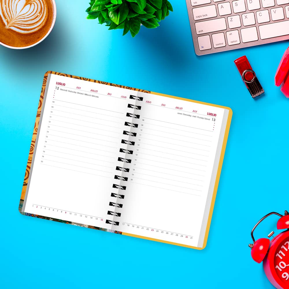 Kaos 2023 Spiral Daily Planner, 12 Months with Planner, Pocket 9 x 14 cm, Easy to Carry, for Home Office University - Image 3