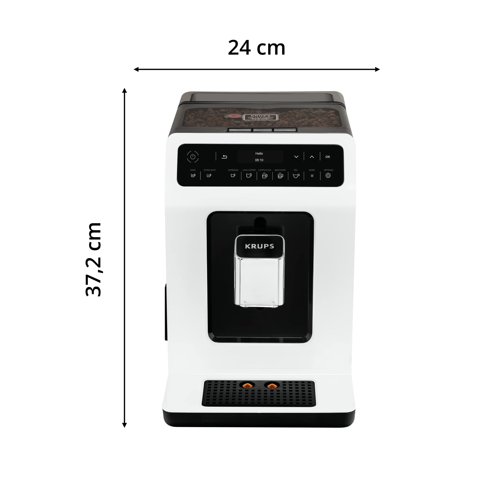 Krups Quattro Force Ekspres do Kawy, Biały, 1450W 220V