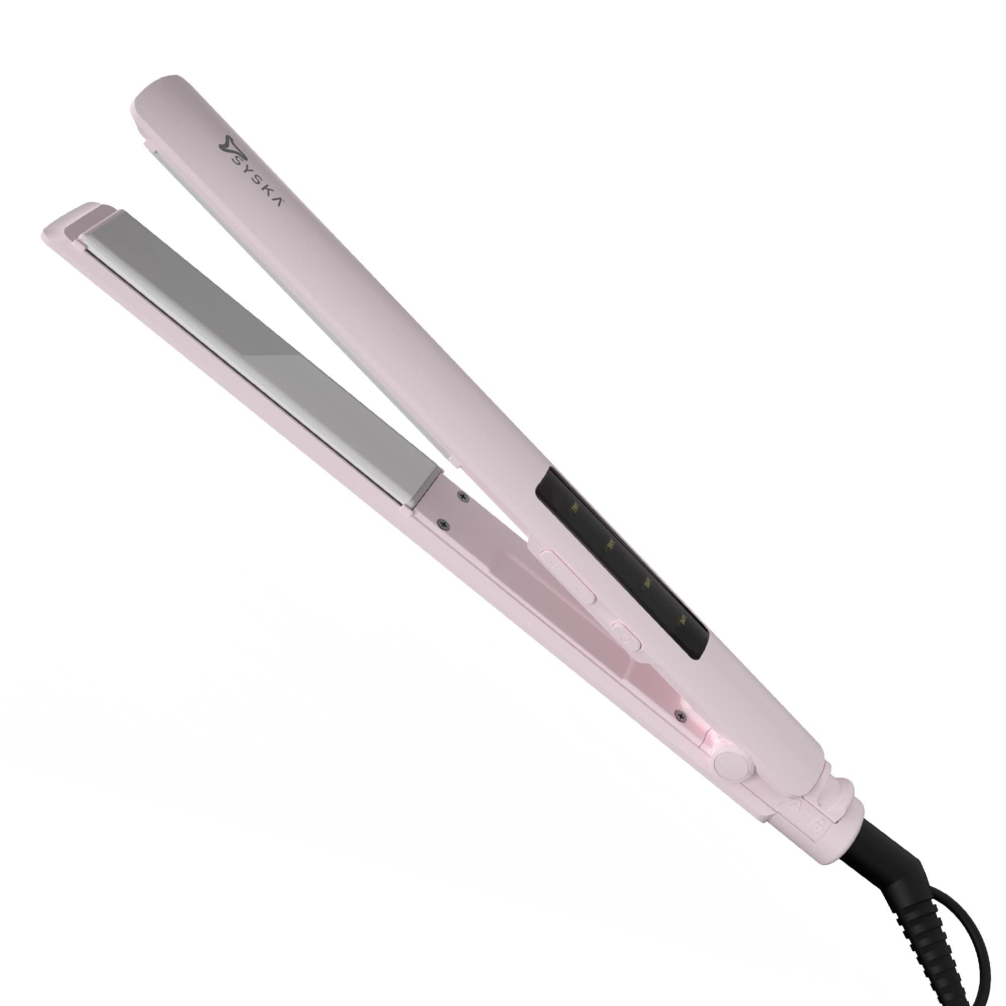 Syska HS6810Pro SalonFinish Hair Straightener with Ceramic Coating Aluminium Plate, PTC Technology, 360degree Swivel Cord with 1.8m length (Pink)