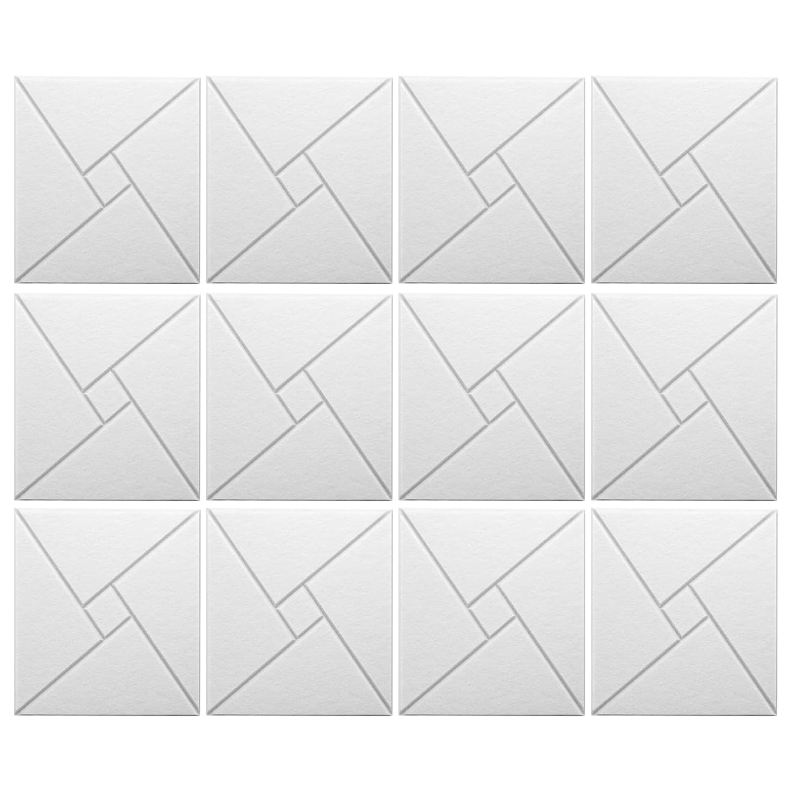 HZBB Of 12 Soundproof Foam Tiles Square Adhesive Wall Panel Polyester Soundproof Wall Panel Foam Panels Acoustics Panels
