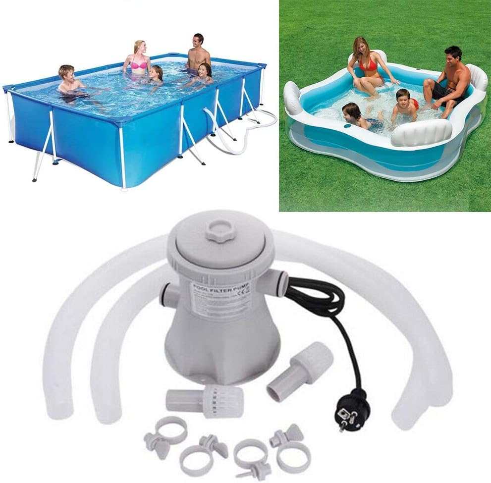 RASHION Pool Filter Pump, Electric Pool Pump and Filter Kit, Above