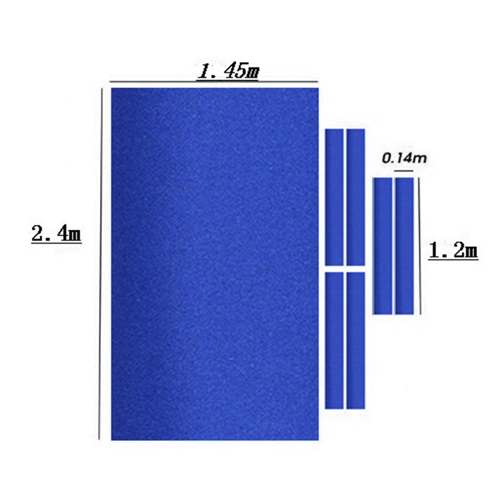 Harilla Nappe de Table de Billard de Coussin Prédécoupés 7ft/8ft/9ft Table de Billard Feutre Coussin Ensemble Nappe de Billard de Billard