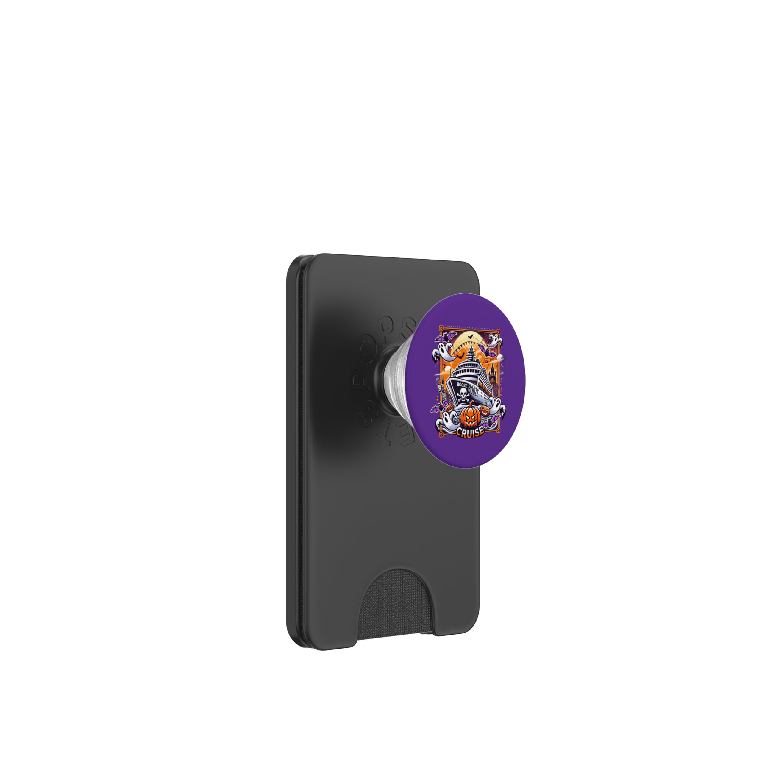 Booze Cruise Halloween Cruise Enthusiasts PopSockets PopWallet for MagSafe, Black