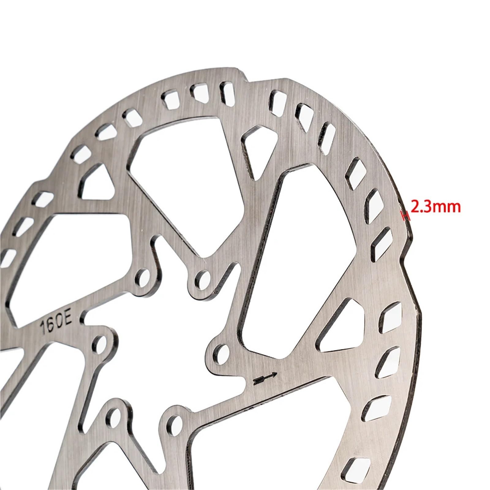 Disques de Frein Avant Disque de frein à disque de 2,3 mm d'épaisseur pour VTT, vélo électrique, moto, 140/160/180 mm, 203 mm, 220 mm, 6 boulons(1pcs 180mm)