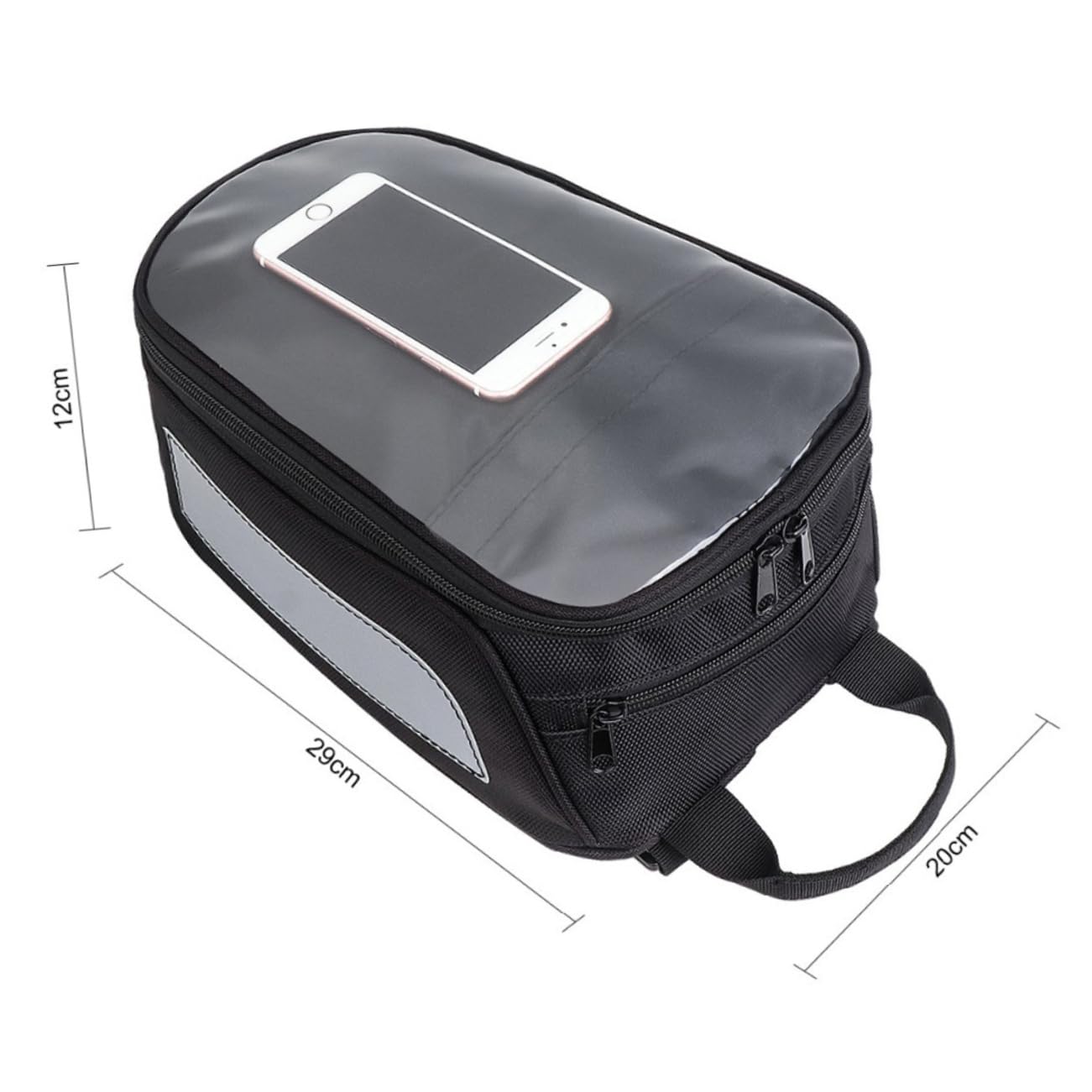 Cabilock Magnetische Motorradtasche Mit 4 Magneten Trägertasche Aus Robustem Material Organizer Mit Mehreren Fächern Für Lange Fahrten