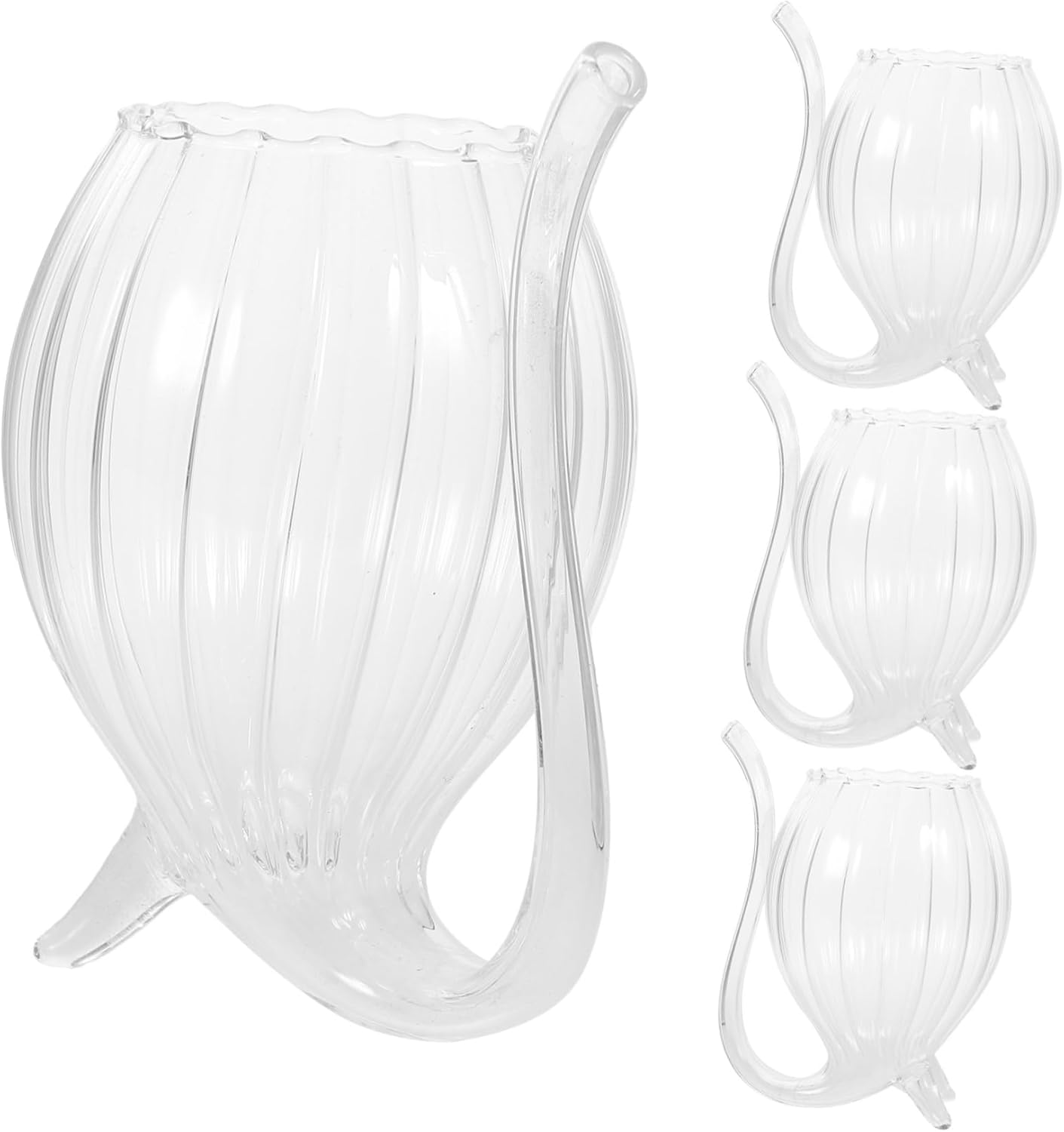 4pcs Vampire Wine Glass Striped Unbreakable Cups Aesthetic Wine Goblet Glass Cocktail Cup Creative Drinking