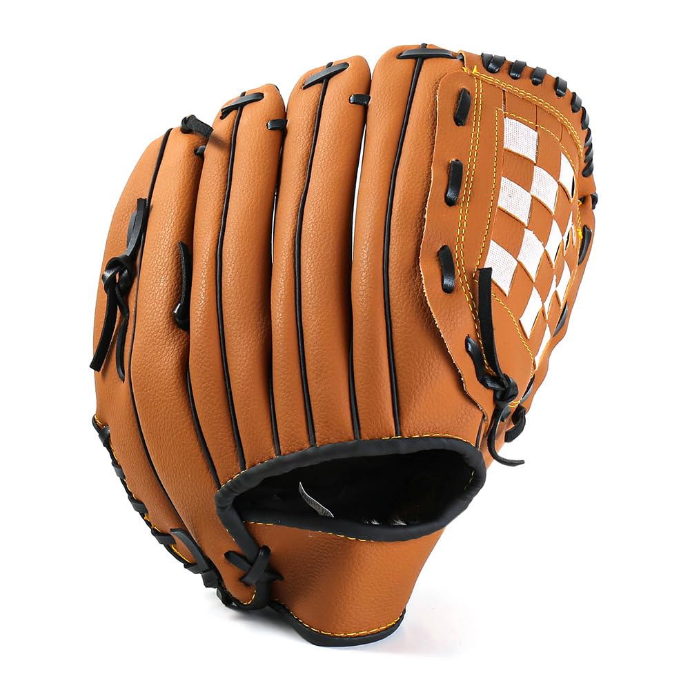 Guanto Da Baseball POFET Per Mano Sinistra - Pelle PU, 11.5 Pollici, Per Lancio Destro