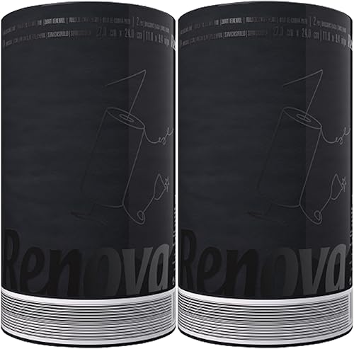 Renova - Juego de rollos de toallas de papel, 2 rollos, 2 capas, 120 hojas altamente absorbentes, eleva tu imagen con estilo profesional y disponible en Yaxa Colombia