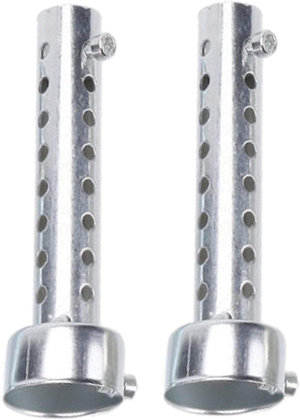 Amazon マローサム バイク用 マフラーサイレンサー 消音機 2個セット 銀 シルバー 8 4 2 バッフル 車 バイク