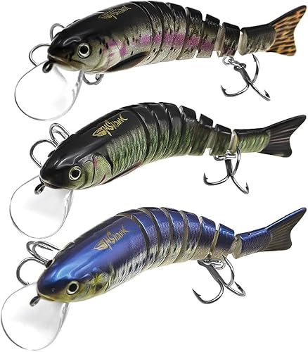 Señuelos de pesca para agua dulce y salada, señuelos de natación realistas para lubina, trucha y lucio, increíbles regalos de pesca para pescadores