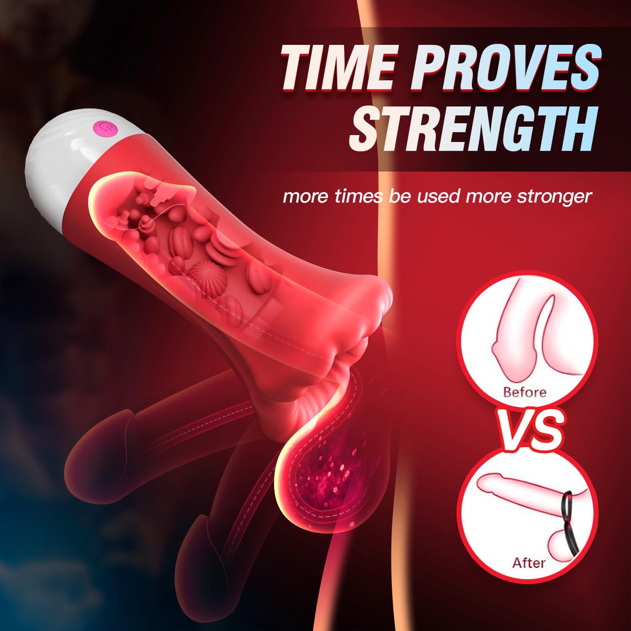 Masturbateurs Masculins Sex Toys-Sextoys pour hommes, Vibromasseur masculin avec 9 modes de vibration 12,5 cm, Automatique Masturbâteur Homme Mains Libres Vibration 3D Silicone, Sex Toýs Homme