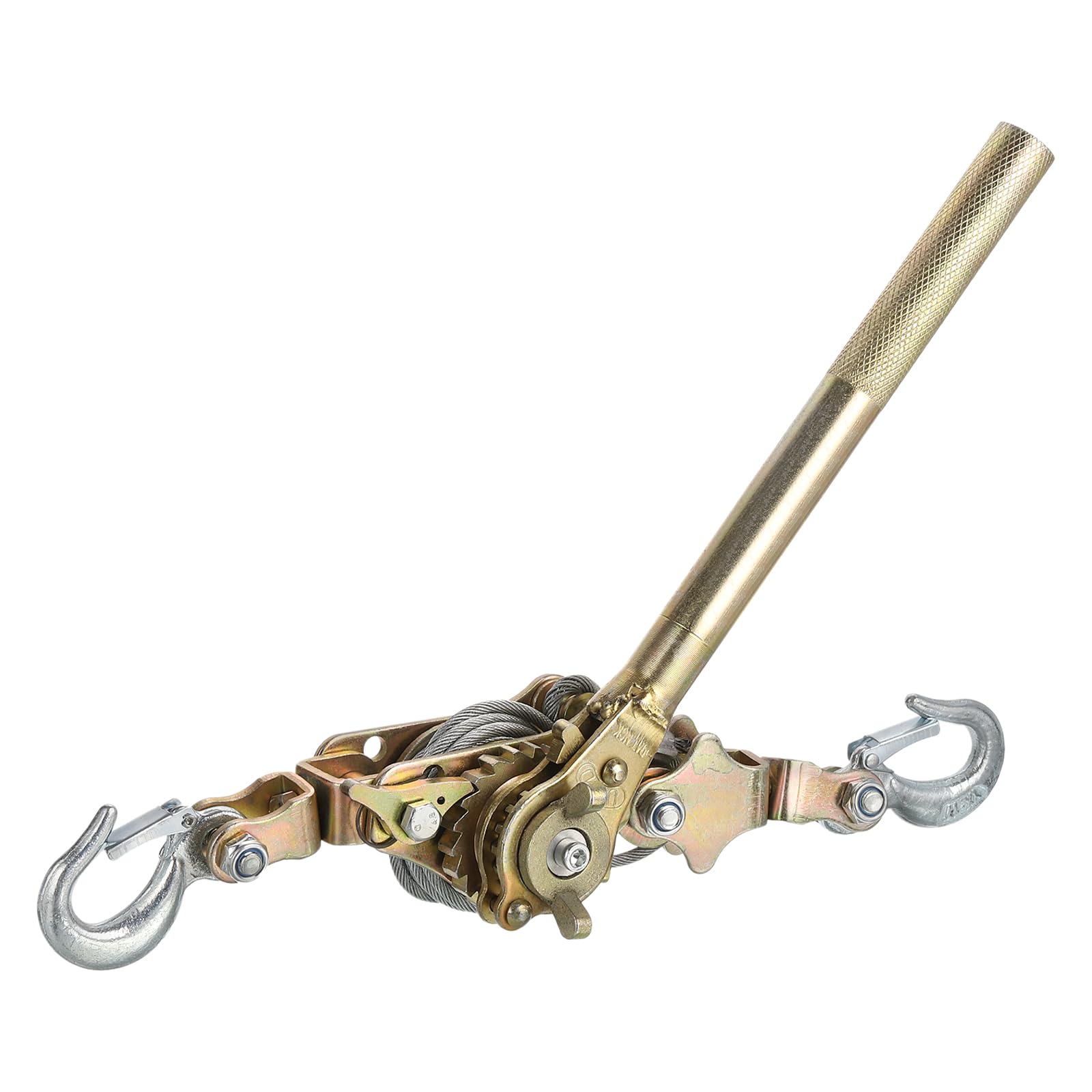 QUARKZMAN Argano Manuale, Argano Da 1 Tonnellata, Tirante A Cavo Manuale Con 2 Ganci 1m/3.28FT Tirante A Cavo A Mano Per Giardinaggio, Tensionatura, Trasporto Confezione Da 1