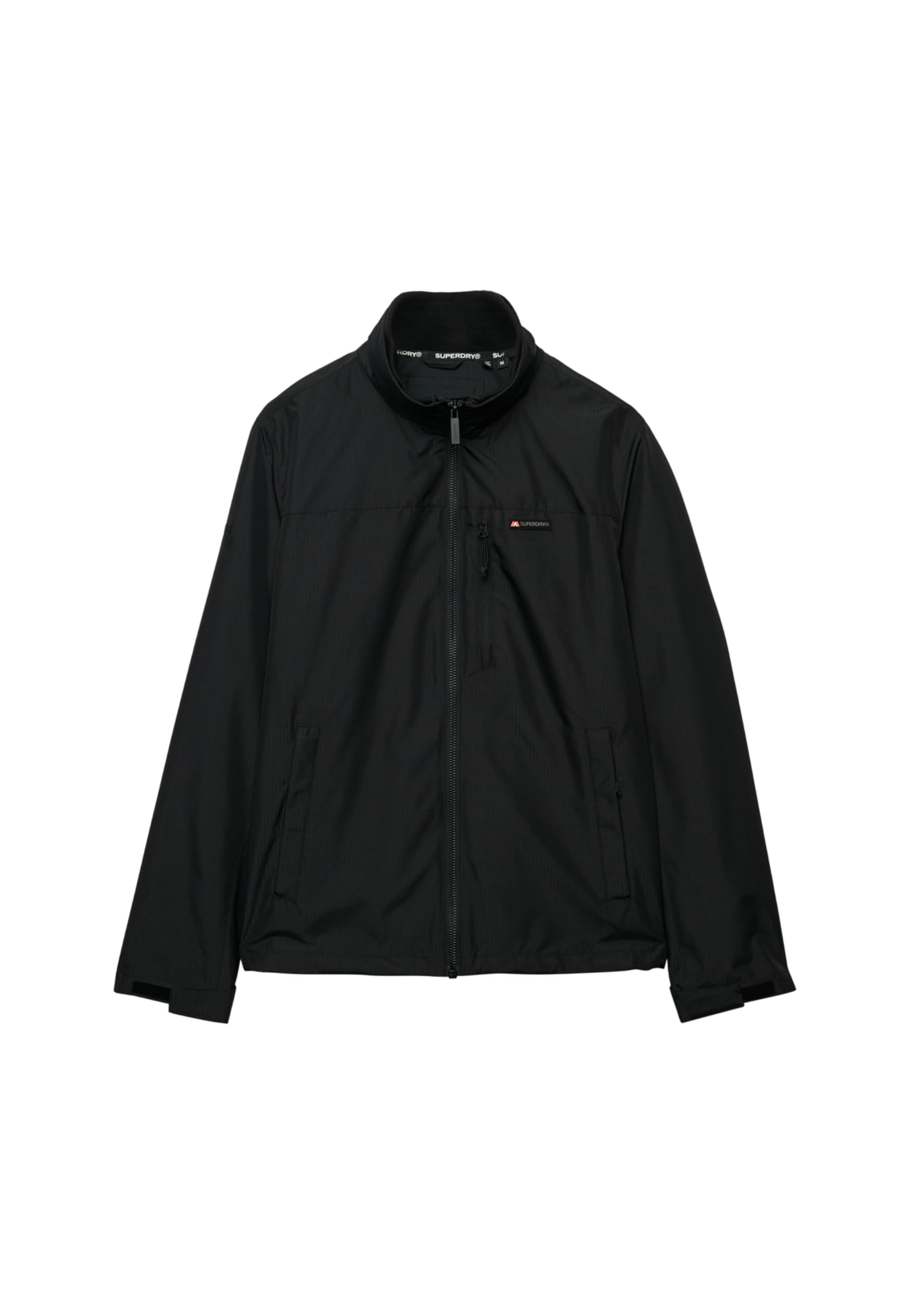 Superdry Men's Windbreaker Jacket without Hood with Logo, deep black, XL
