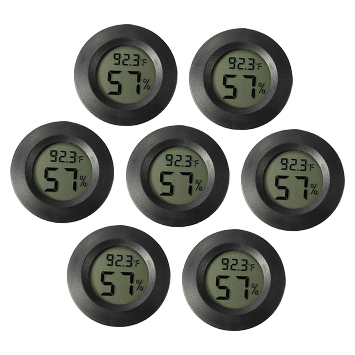 UPKOCH 2 Ensembles Thermomètre Humidité Température Reptile -hygromètre Reprile Temperter Humidide Gauge Hydromètre Numérique Fournitures De Mycologie Plastique Noir 7 Pièces * 2