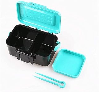 Toasis Fishing Live Bait Box Worm Storage Container Plastic Case with Tweezer