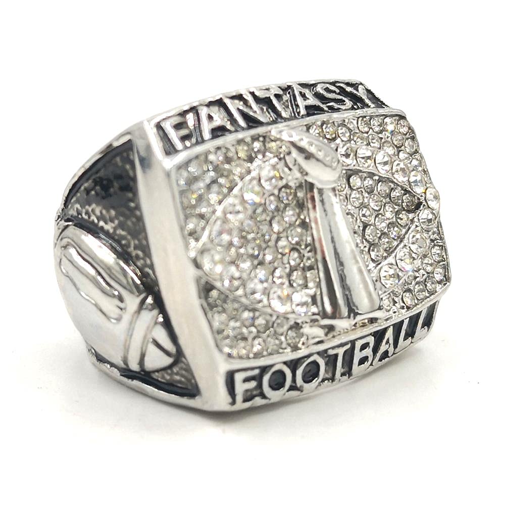 Fantasy Football Championship Rings Trophy Prize F14 Silver 10 - Main Image