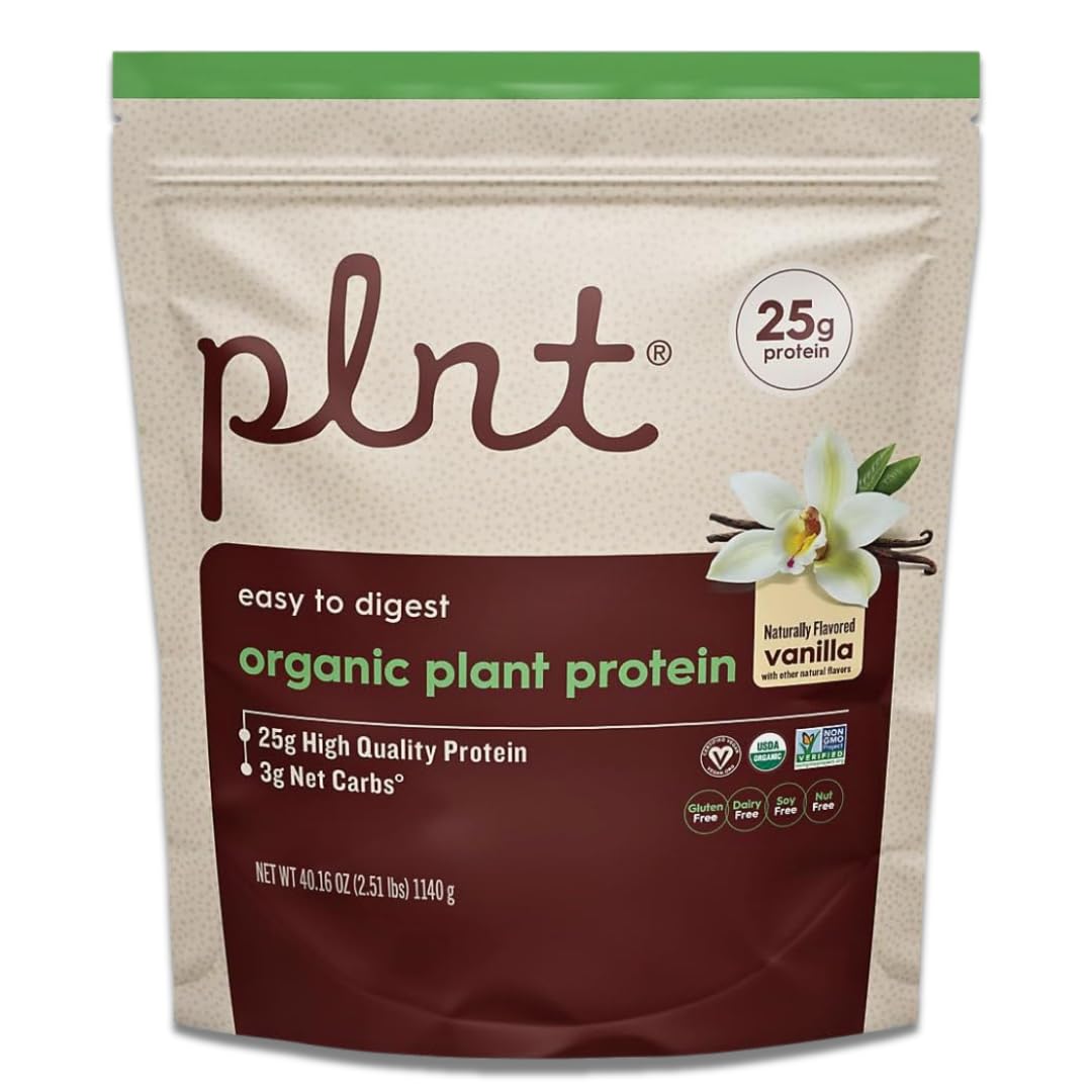 plnt Proteína Vegetal Orgânica sabor baunilha — 1,14 kg, 30 porções