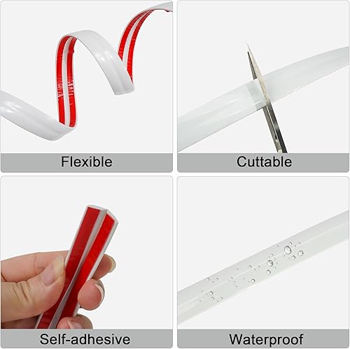 Miniatura 3 de JSIWOTH Moldura autoadhesiva de 20 pies, protector de esquina interior y exterior y protector de bordes, moldura de pared de zócalo para pared,