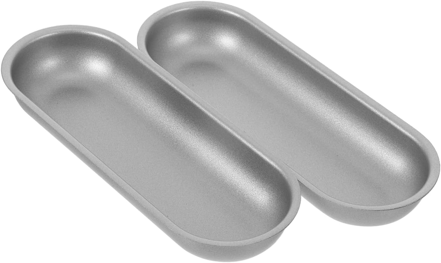 2pcs Nonstick Carbon Steel Hot Dog Bun Pan Set Baguette Baking Mold for Homemade Bread Versatile Design for Kitchen Baking Supplies