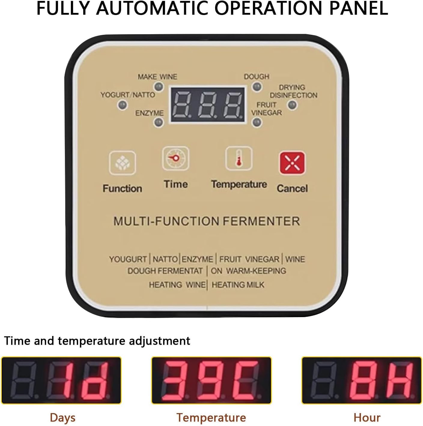 Electric Fermenter 12L Yogurt Maker, Home Yoghourt Container, Automatic Constant Temperature, Yogurt Natto Fermentation Machine, Rice Wine Maker