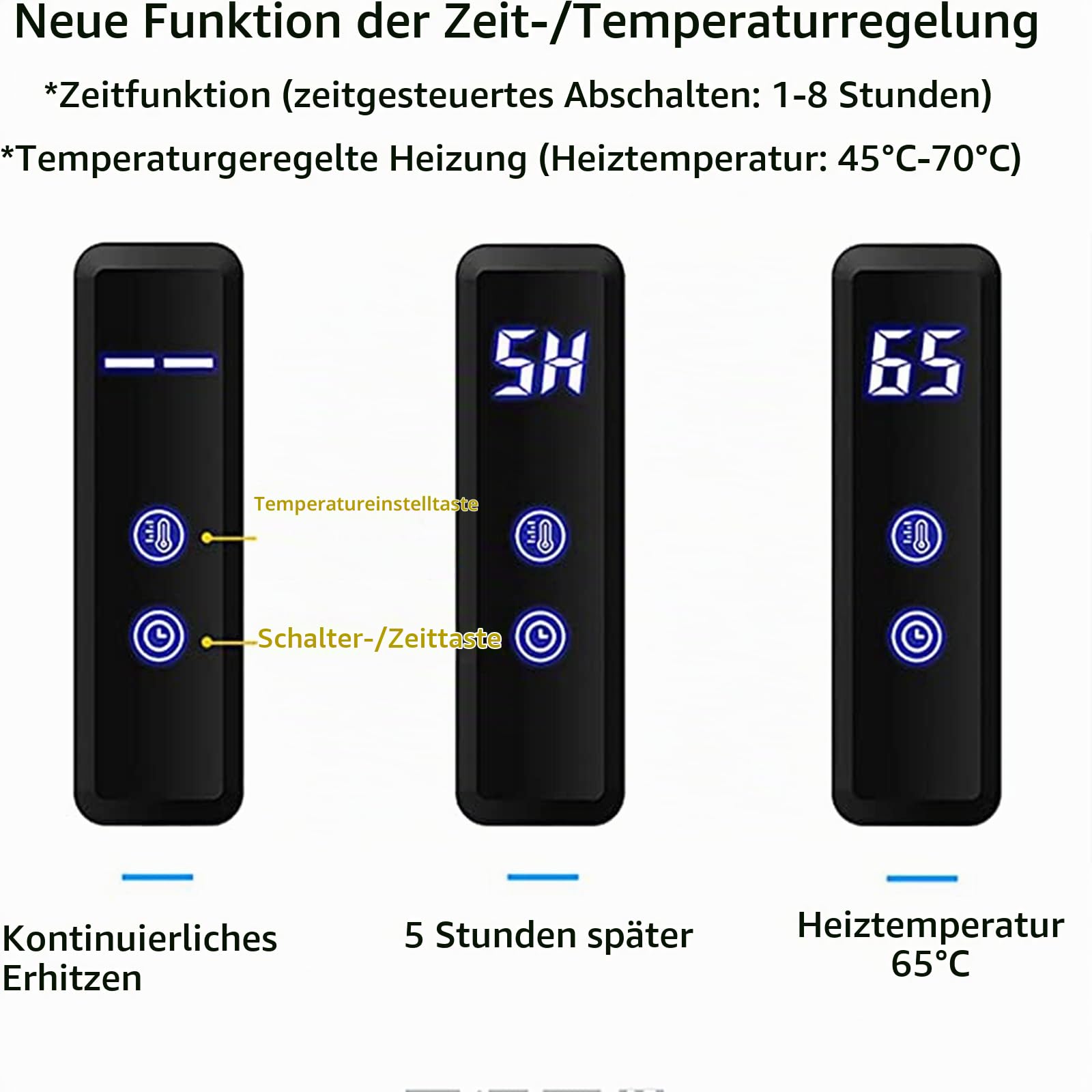 Gold Beheizte Handtuchhalter Handtuchheizkörper, Wandmontierter Elektrisch Badheizkörper Handtuchtrockner Mit Timer, 304 Edelstahl Thermostat Beheizter Handtuchhalter, 60X45cm,Hardwired
